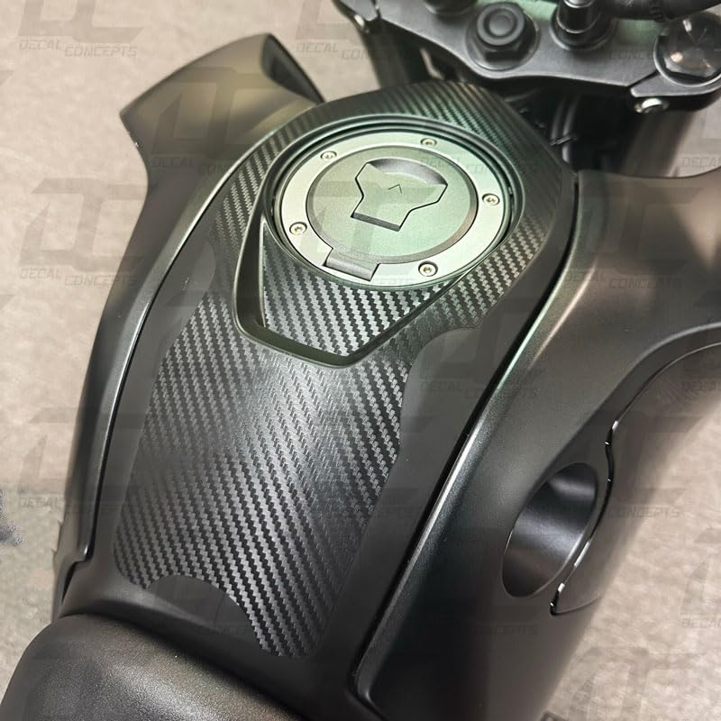 Decal Concepts Carbon Fiber Gas Tank Cover Accent Decal Graphic Kit - For Honda Grom (2022-2024)