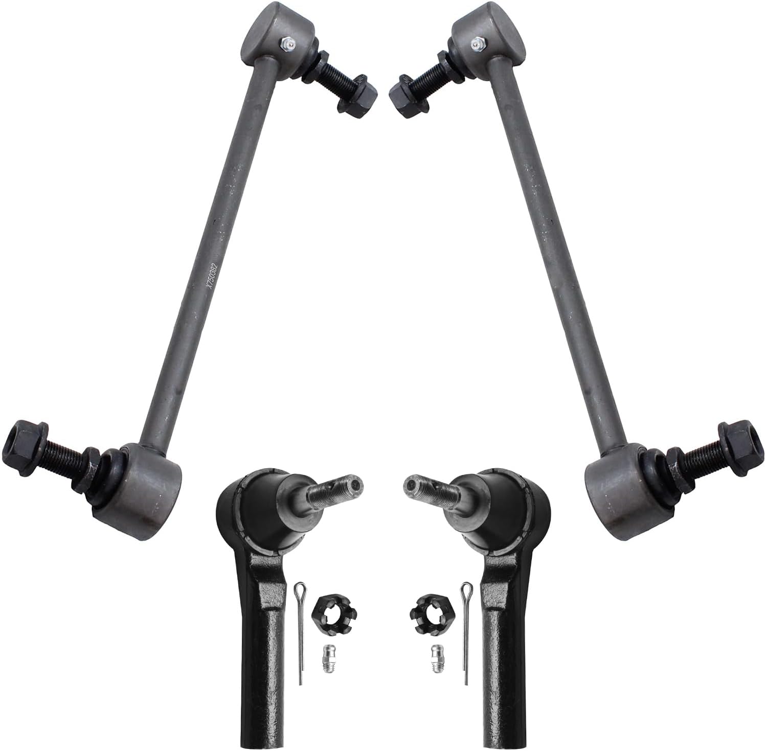 Detroit Axle - Front Sway Bars Tie Rods for 2009-2020 Dodge Journey 2010 2011 2012 2013 2014 2015 2016 2017 2018 2019 Outer Tie Rod Ends Sway Bar Links Replacement