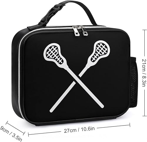 Miniatura 2 de Lacrosse Sticks - Bolsa de almuerzo cruzada con aislamiento, reutilizable, bolsa de almuerzo para oficina, trabajo, viajes