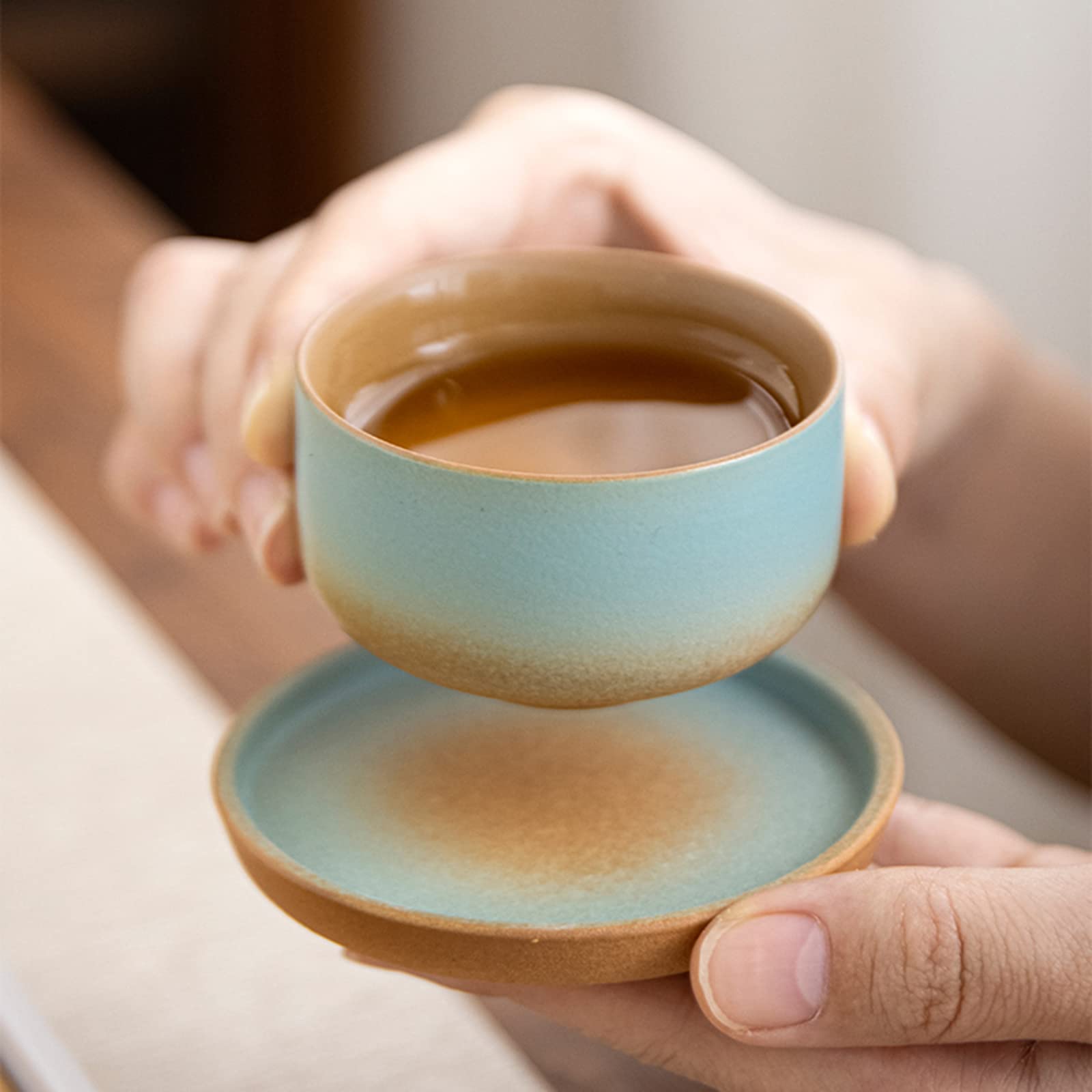 Amazon.co.jp: 湯呑み 手絵茶碗セットアフタヌーンティー茶器セット
