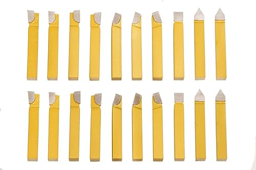 COLIBROX 20pc 12 "punta de carburo con punta de cortador de broca de corte conjunto para herramientas de torno de metal