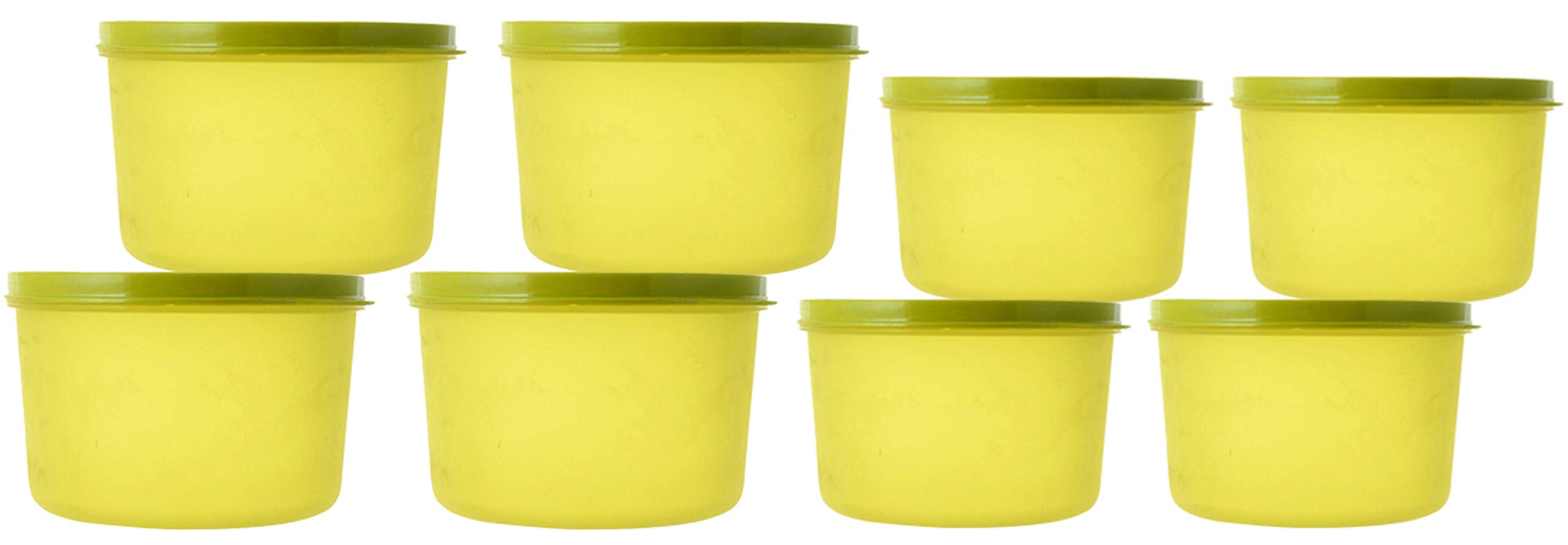 Kuber Industries Plastic 8 Pieces Kitchen Storage Spice Containers, Fridge Container, Food Utility Box, Food Storage Containers Jars 1600,1000 Ml (Green) - CTLTC44327