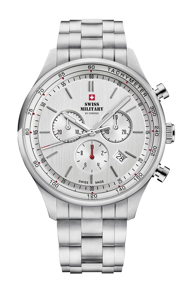 Swiss Military by Chrono Analogue Silver Dial Mens Watch-SM34081.02 (B0CGB3TRJN) Amazon Price History, Amazon Price Tracker