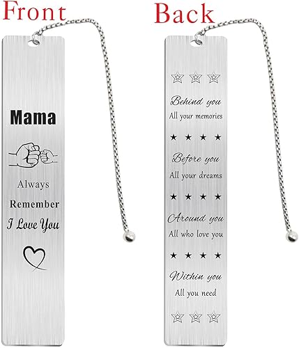 Miniatura 2 de Regalos para mamá, marcapáginas con texto en inglés "I Love My Mama", regalos para el Día de la Madre para mujeres, regalos de feliz cumpleaños para