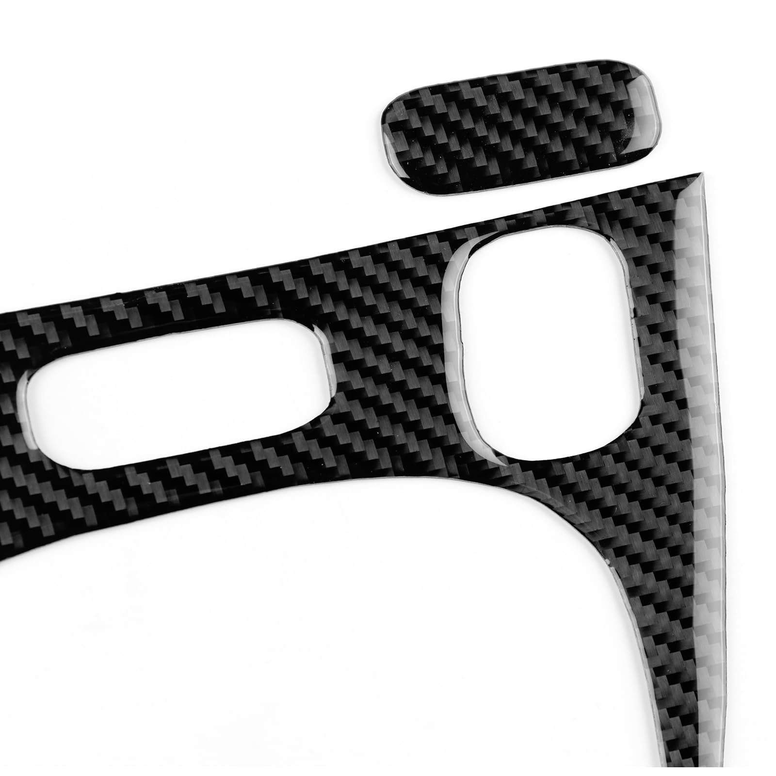 KUNGKIC Fibra di carbonio Auto Pannello di controllo Copertura Telaio Ingranaggio Adesivi Per Fiat Panda 169 319 2013-2020 2021 2022 2023 2024 2025 cambio pannello Interno Accessori decorativi (nero)
