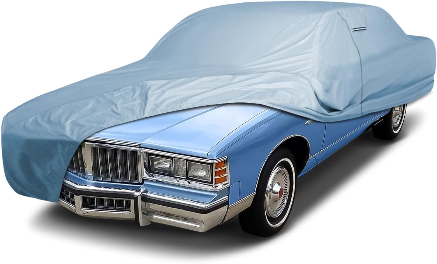 iCarCover Premium Car Cover for 1977-1981 Pontiac Bonneville 2-Door, 4-Door Heavy Duty Waterproof All-Weather Automobiles Custom Fit Indoor Outdoor UV Snow Protection Covers with Straps and Bag