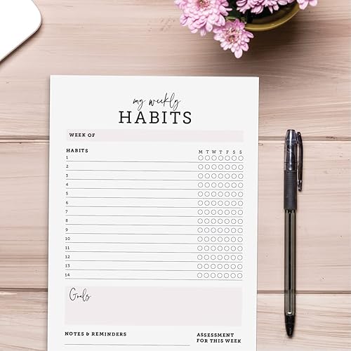 Miniatura 7 de CARDAMONOLY Habit Tracker Bloc de notas  Bloc de planificación de 50 páginas  6 x 9  Planificador de alto rendimiento  Tabla de tareas para adultos