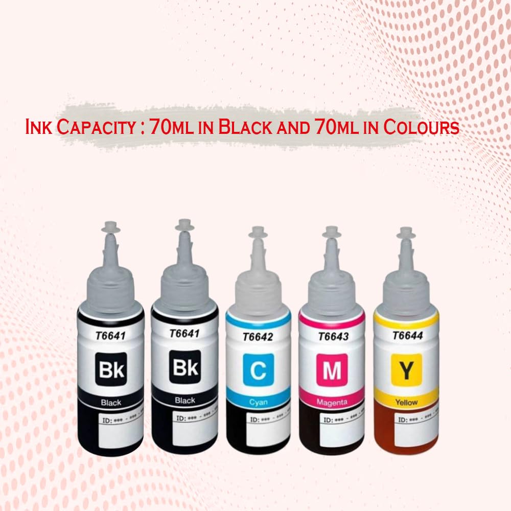PerfectPrint - Cartucce stampante, per Epson L300, L355, L365, L555, ET-14000, ET-4500, ET-2500, ET-2550 (nero/ciano/magenta/giallo, confezione da 5)