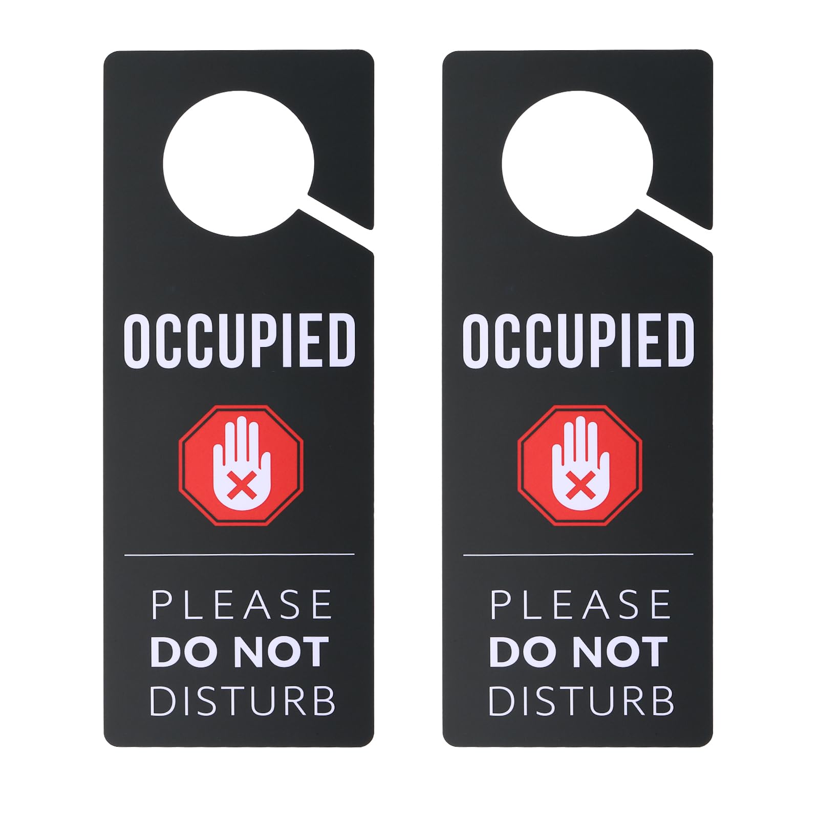 PATIKIL Do Not Disturb Door Hanger Sign, 2 Pcs PVC Double Sided Occupied Door Sign Decor for Office Meeting, Session, Home
