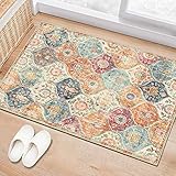 Lahome Moroccan Trellis Area Rug, 2x3 Entry Rug Non-Slip Washable Indoor Door Mat, Small Persian Ori