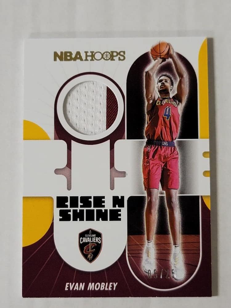 Basketball NBA 2021-22 Panini Hoops Rise N Shine Memorabilia Prime #19 Evan Mobley NM Near Mint MEM #5/25 Cavaliers