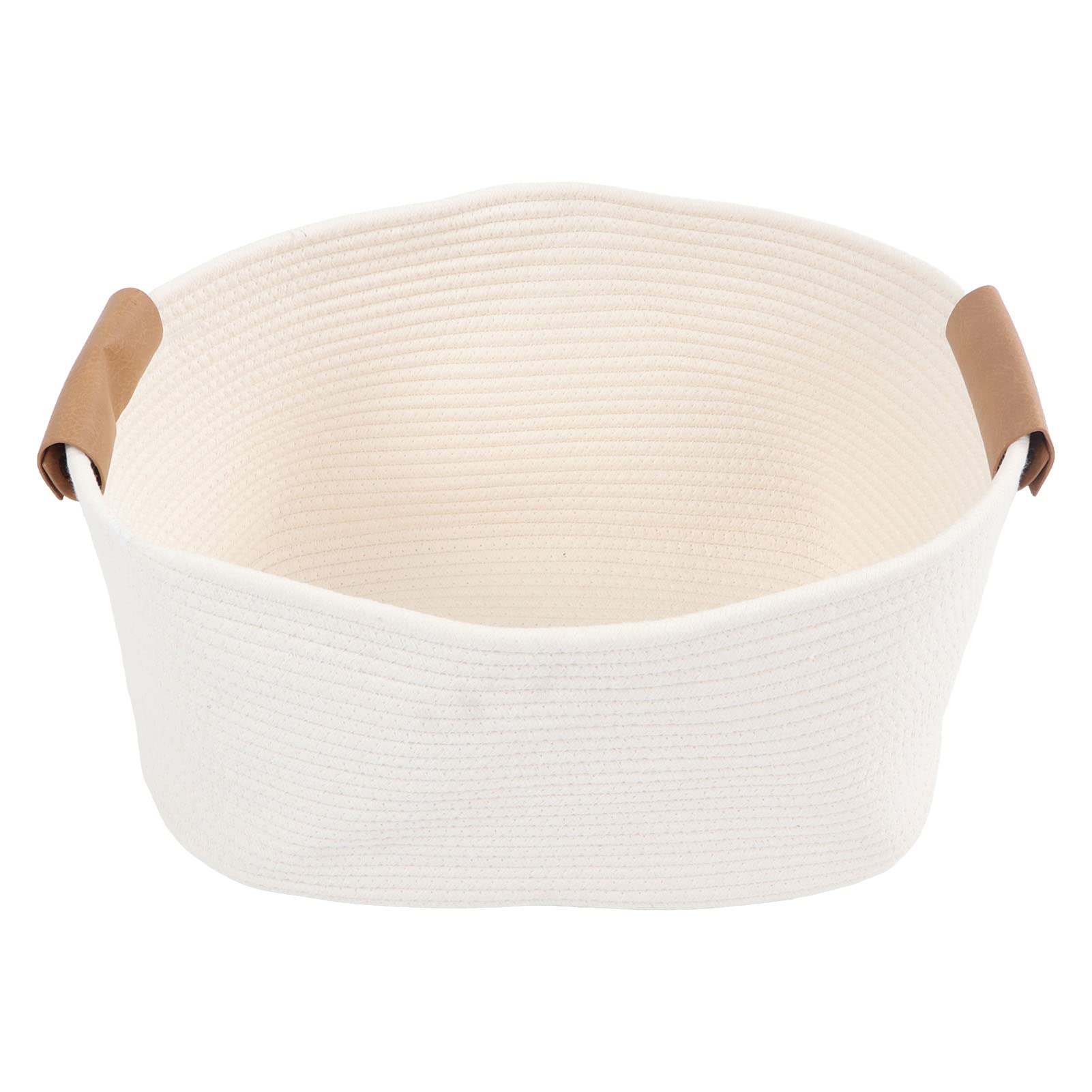 LJCM Rope Storage Basket Cotton Rope Large Capacity Foldable Reusable Study Lightweight With Handle Laundry Basket (Type C)