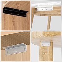 Vista 7 de Soportes en L, 4 unidades de soporte de esquina con ángulo, acero inoxidable superior, 4" x 1" M, 2 mm de espesor, para estante de madera, mueble