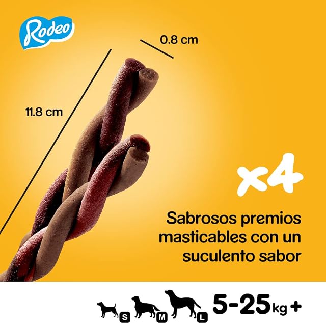 Foto 3 de 8 de Pedigree Rodeo Snack en Tiras para Perros Sabor Buey (Pack de 20 x 70g)