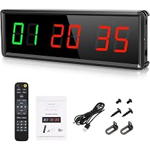 PELLOR Gym Timer, Gym Clock, LED Interval Timer With Remote Control
