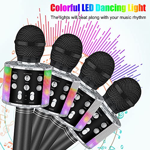 Ankuka bluetooth-karaoke-microfoon, draadloze microfoon met ingebouwde luidsprekers, handheld karaoke microfoon voor… - Image 4