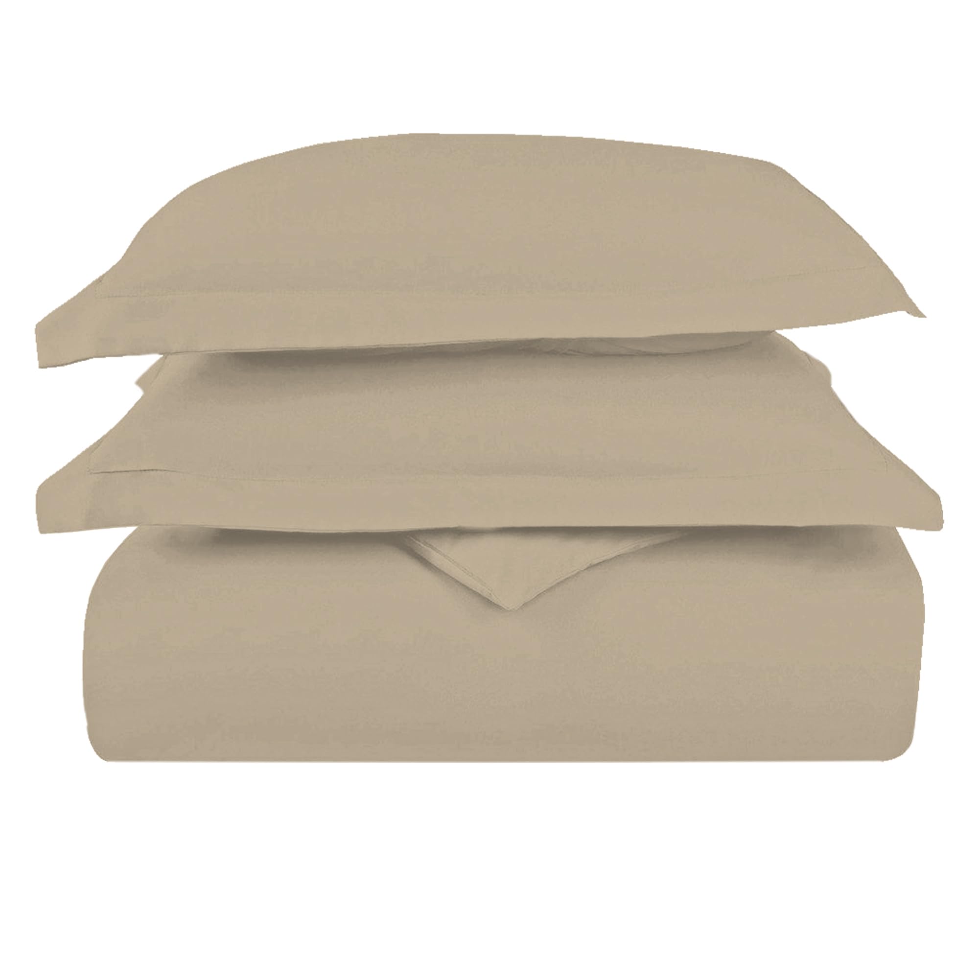 Pizuna Simply Taupe Luxurious Cotton Double Size 1000 Thread Count 100% Long Staple Cotton Thick Duvet Cover Double 200X200cm, Sateen Quilt Cover With Button Closure (Duvet Cover Double)