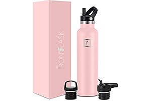 Rose Sports Water Bottle with 3 Lids