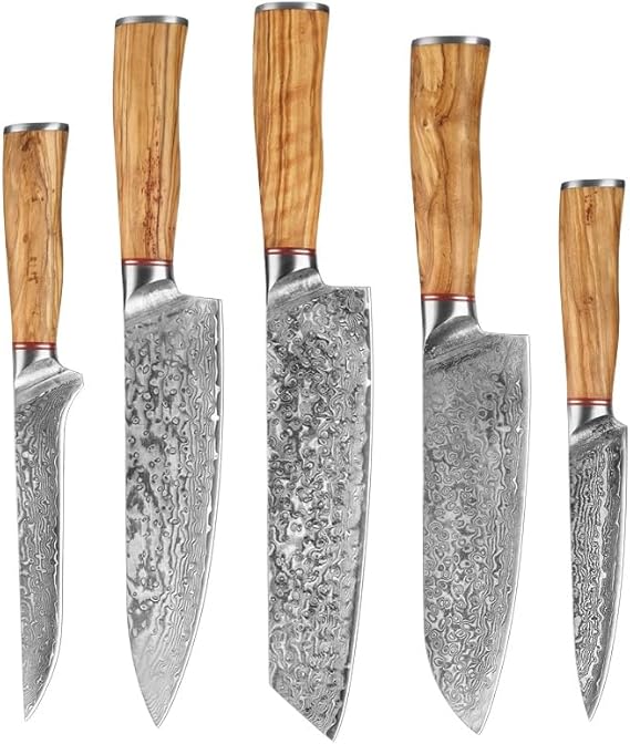 Set Cuchillos Cocina 5 Piezas Acero Inoxidable