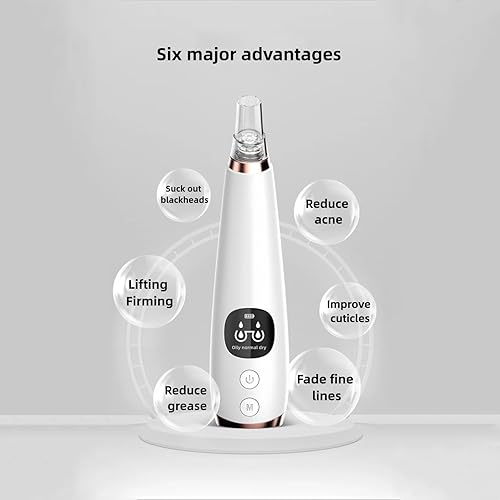 Miniatura 5 de Kit de herramientas para eliminar puntos negros, 6 cabezales de succión, 3 modos, recargable por USB, ideal para hombres y mujeres, eliminación
