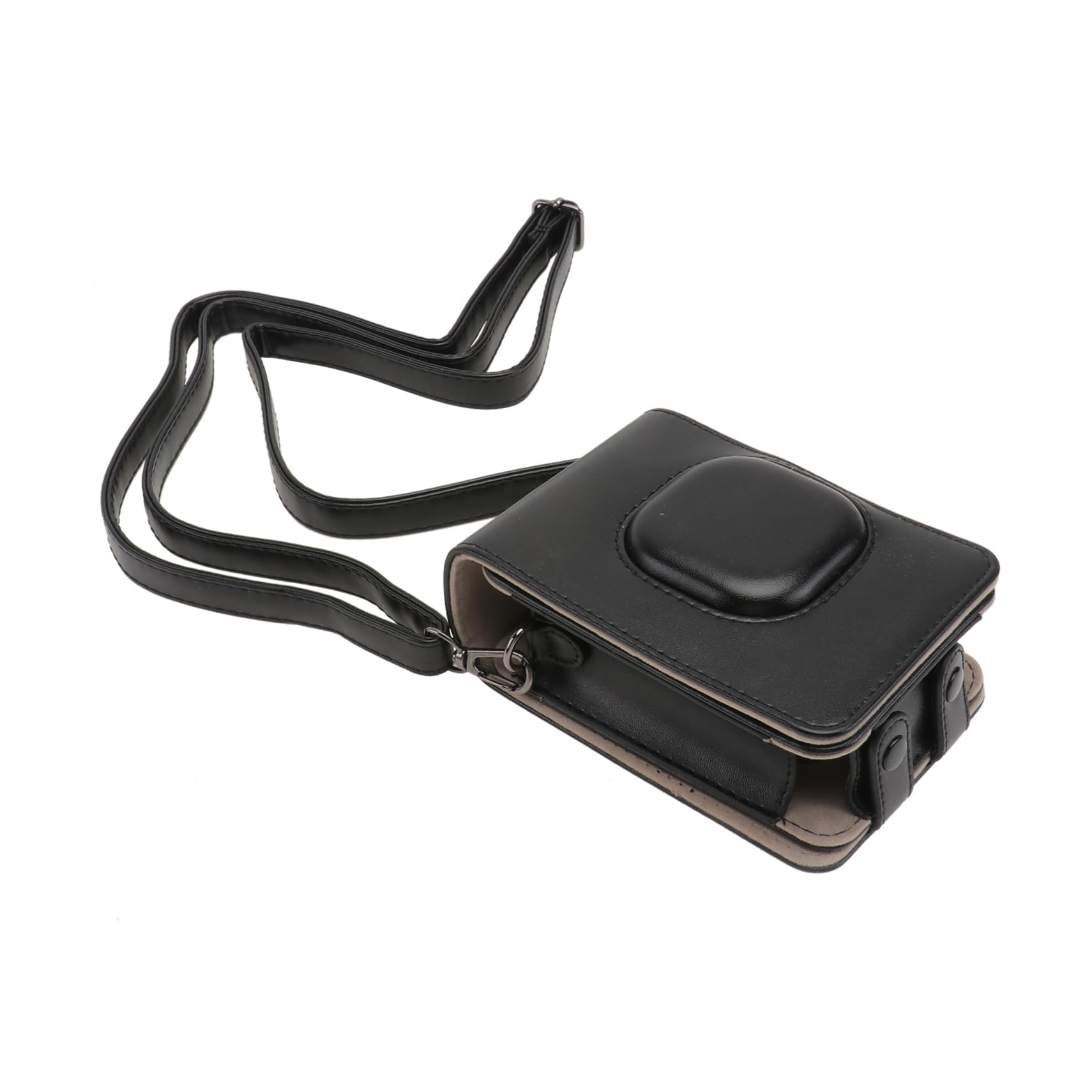 Angoily PU Leather Camera Shoulder Bag for Mini Liplay Strap Solid Color Design Durable and Protective Camera Handbag for Easy Access Camera Accessories Compatible