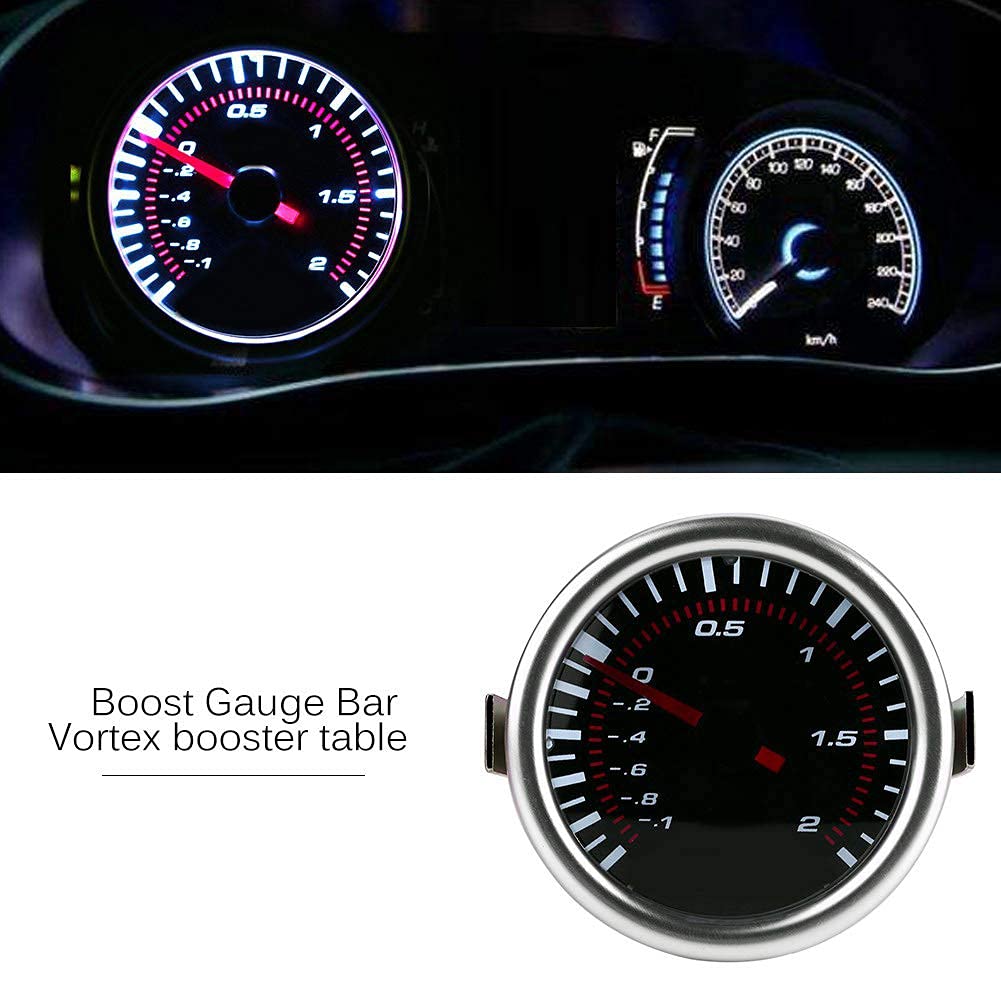 Indicatore LED Turbo Boost Press Gauge Boost Bar per auto con misuratore booster da 2 "/ 52 mm di diametro per accessori auto
