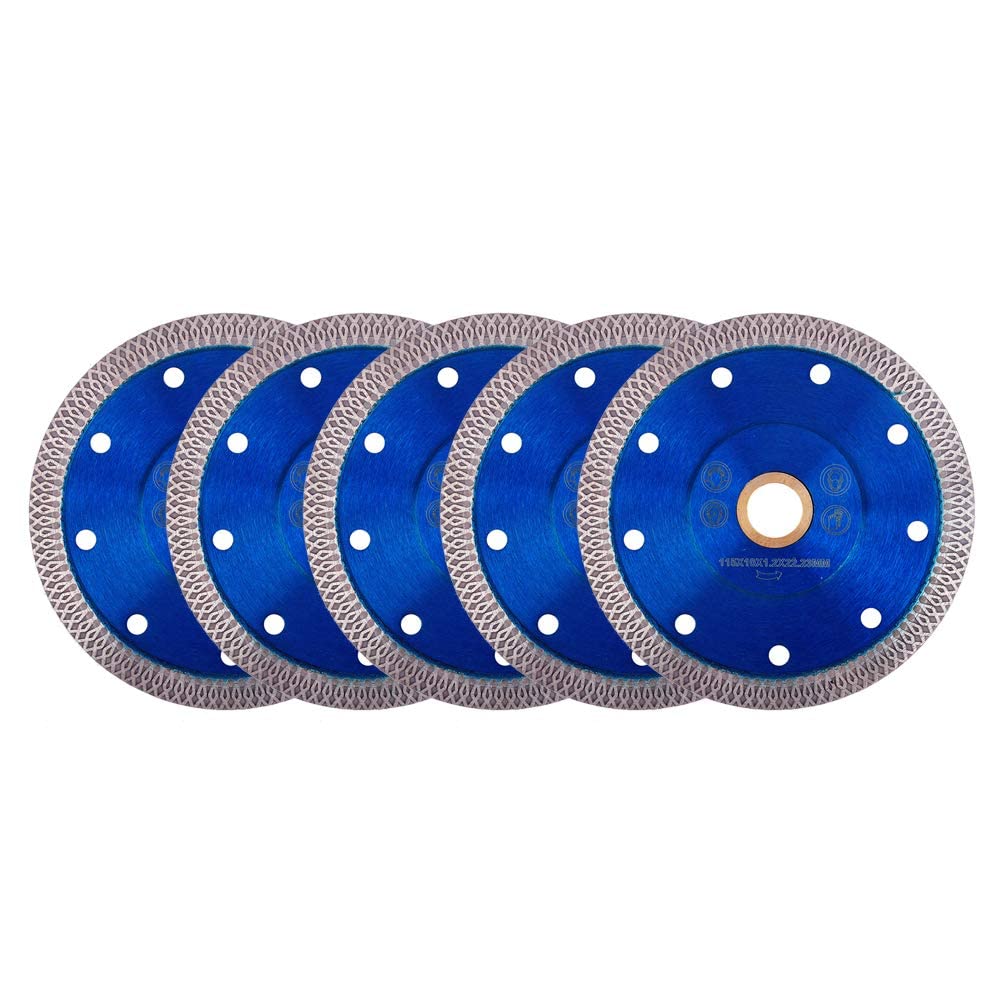 GoYonder 5pcs 4" Grinder Blades Tile Blade, Diamond Saw Blade for Cutting Porcelain Tiles Granite, 115mm Tile Cutting Blade for Angle Grinder — image 1