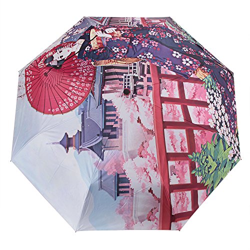 YJZQ Ombrello portatile pieghevole automatico