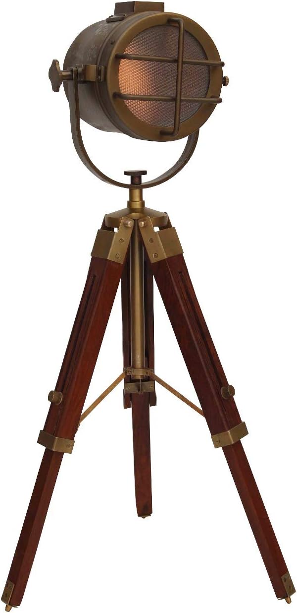 nauticaz Regal s Handmade Desk Floor Lamp Light searchlight Brass Antique Tabletop Lamp Stand Modern Spot Lamp Decorative