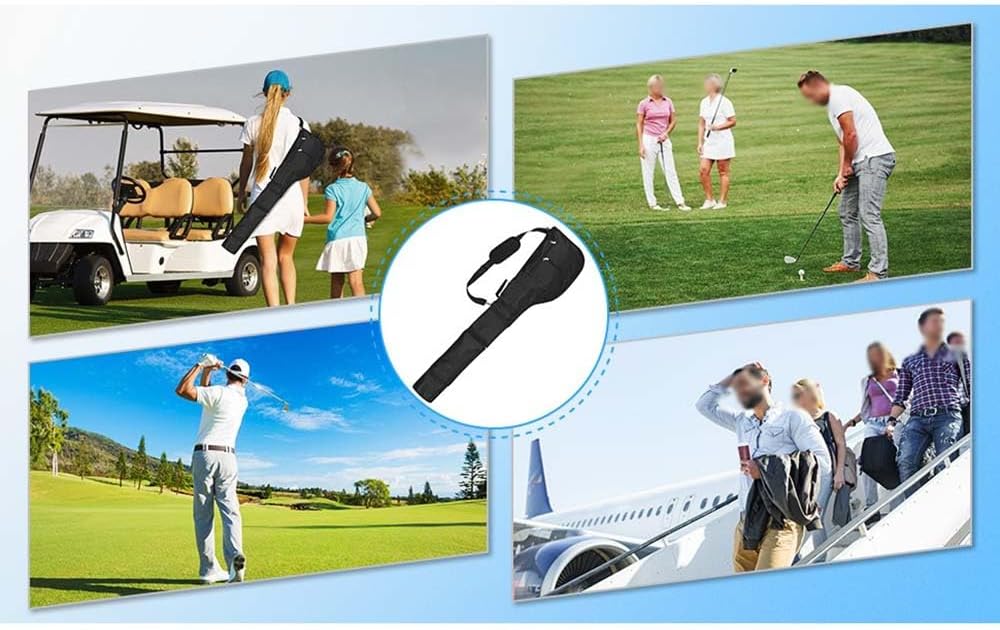 Golf Club Bag Lightweight Foldable Travel Sunday Golf Case with Strap Waterproof Sunday Bag