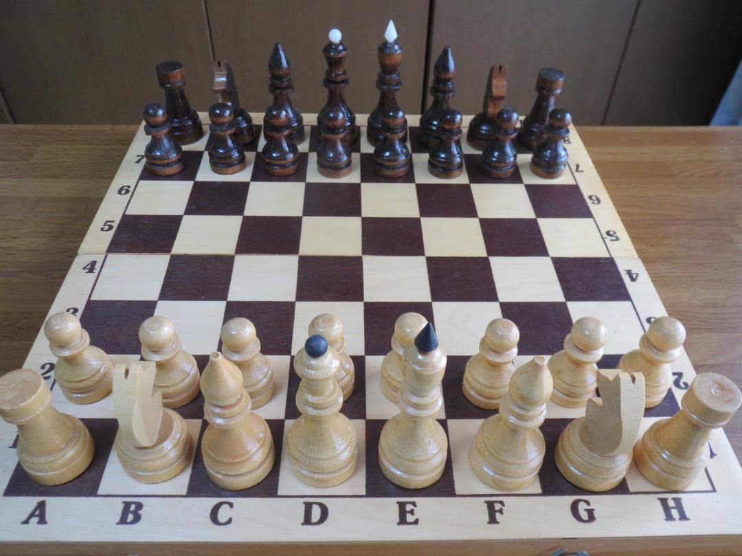Amazon | ロシア製 木製チェス駒 盤セット RUSSIAN CHESS SET | チェス 