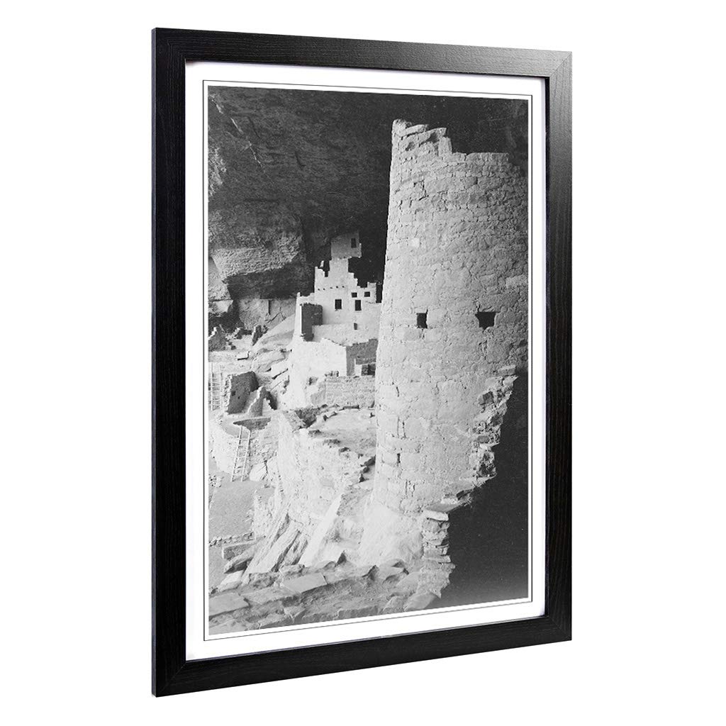 Big Box Art Framed Print of Ansel Adams Mesa Verde National Park 2 in Colorado Design | Wall Art Picture| Home Decor for Kitchen, Living Room, Bedroom, Office, Black, A2 / 24.5x18 Inch / 62x45cm