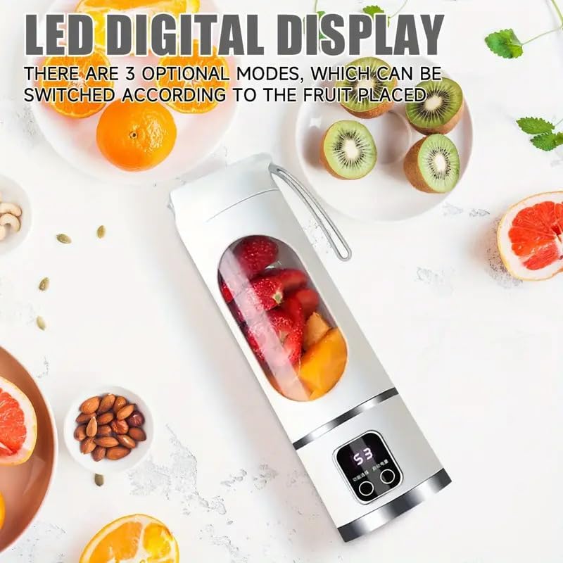 Image of Devan PortableBlender Electric Juicers Fruit Mixers USB Rechargeable Smoothie Mini Blender Personal Juicer 10 Blades 3 Gears With 1300 Mah Rechargeable Battery-Smoothie Blender (GREY)