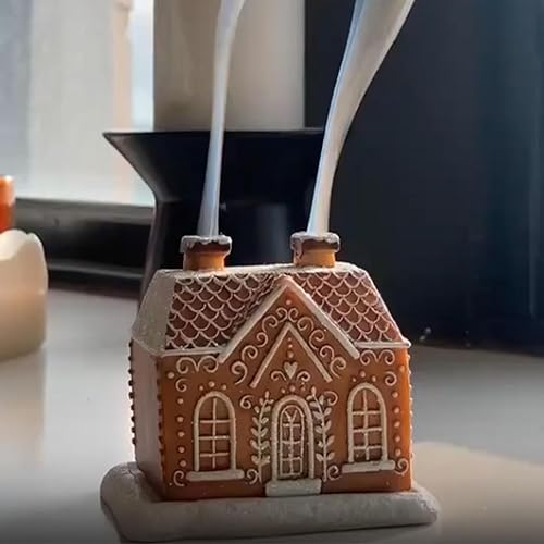 Miniatura 2 de Quemador de incienso de casa de jengibre, quemador de incienso de cabaña de Navidad, soporte para palo de incienso, soportes de incienso para