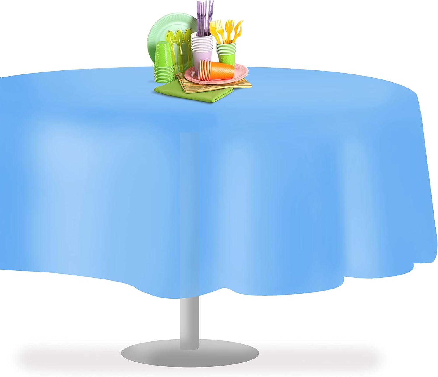 Grandipity Sky Blue 12 Pack Premium Disposable Plastic