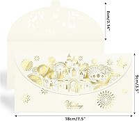 Vista 3 de 10 sobres rojos de boda en relieve dorado para boda, diseño hueco, sobre de dinero en efectivo, sobre rojo adecuado para bodas, matrimonios