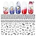 RXBGPZZJT Adesivo Per Unghie Estate Style Beach Mermaid Palm Tree 3D Nail Art Sticker Wraps Adesivi Per Unghie Flamingo Adesivi Autoadesivi Donna Nail Decalcomanie