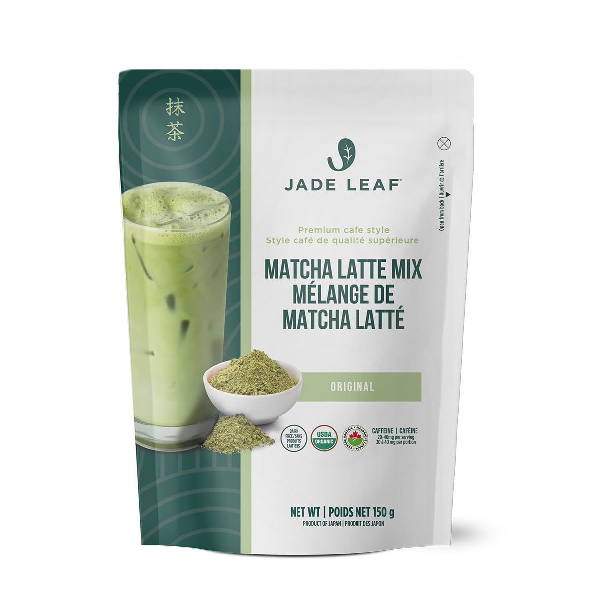 まっちゃ Jade Leaf Matcha Organic Cafe Style Sweetened Matcha Latte