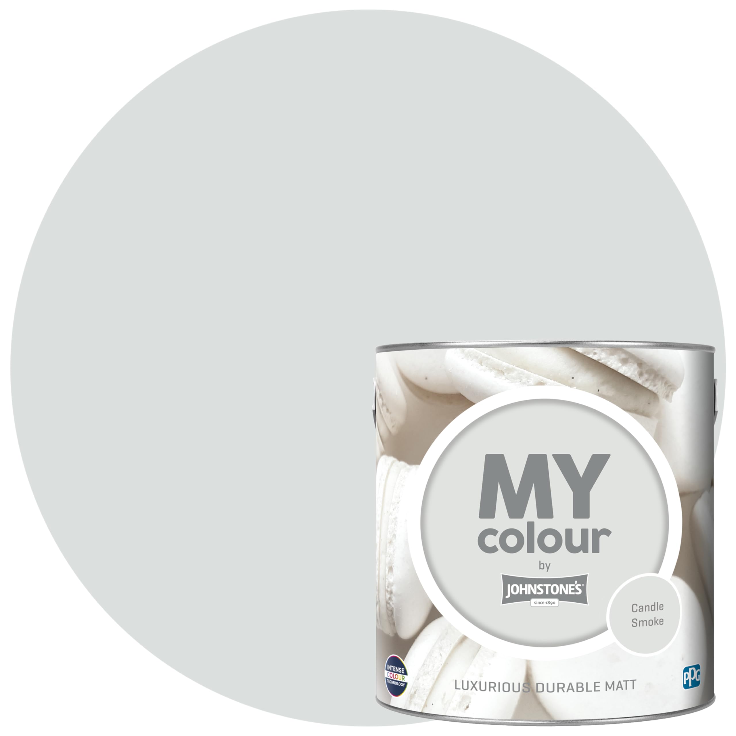 Johnstone's Candle Smoke My Colour By - Luxurious Durable Matt - Colour Intense Technology - 2.5L