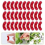 Liaogo Plant Training Bending Clips, 30 Pack Plant Stem Training Clips for Low Stress Training and Plant Growth Bending Training - Red