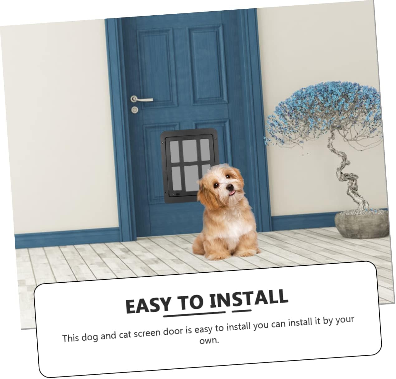 SUPVOX 1set Lockable Pet Screen Door for Cats and Dogs Easy to Install for Indoor Outdoor Use