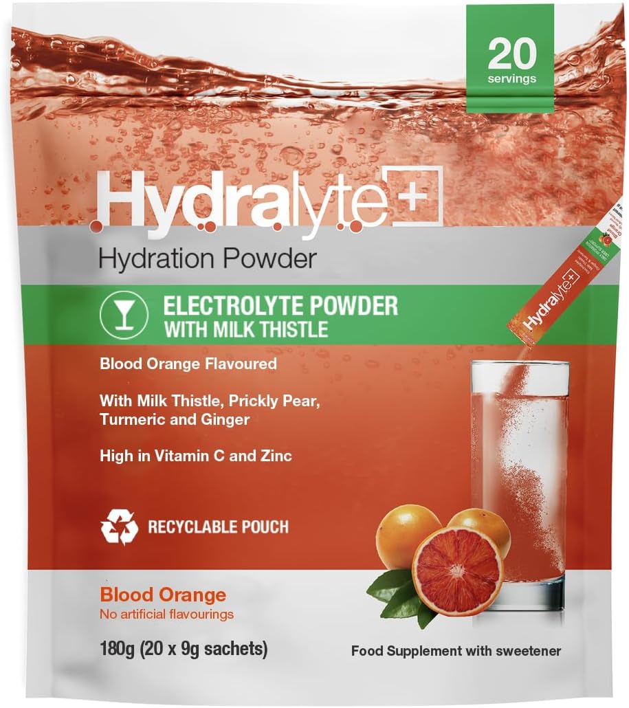 Hydralyte Effervescent Electrolytes Powder Sachets 20 Flavoured