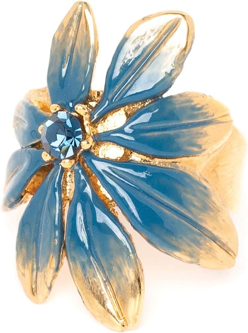 Franck Herval Juliette Blue Leaf Ring