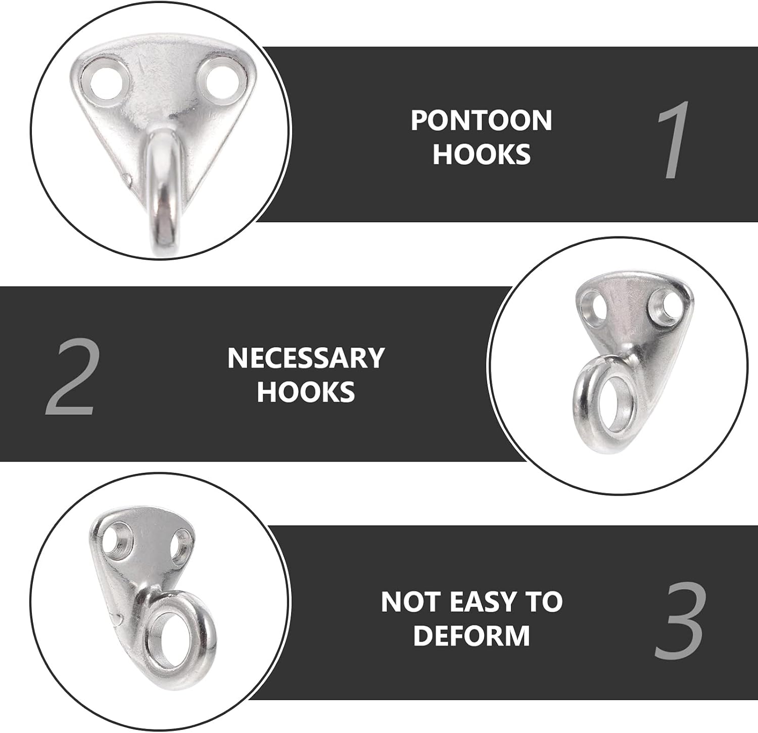 POPETPOP Hook Latch Door Towel Rack for Cabinet Bimetallic Steel Hook Hooks Heavy Duty Marine Accessories for
