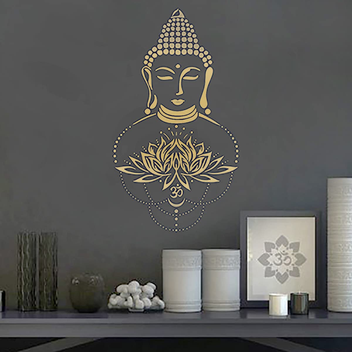 Buddha Wall Art, Buddha Stencils, Buddha Art, Budda Stencil for Painting, Buddha Paiting on Wall, Buddha Designs on Walls DBS-0128