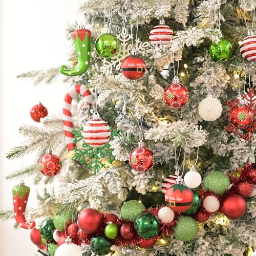 Victor's Workshop Weihnachtskugeln 100tlg. Plastik Christbaumkugeln Set Christbaumschmuck für Weihnachtsbaum Weihnachtsdeko Partydeko… – Ansicht 2