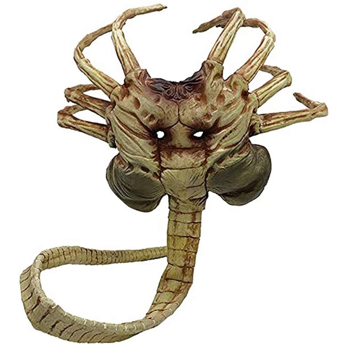 Alien Facehugger Mask Xenomorph Face Huggers Halloween Cosplay Mask Scary Latex Face Mask Halloween Costume Props for Adults