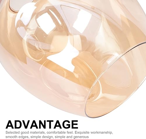 Miniatura 9 de Lámpara de globo de vidrio para decoración del hogar, pantalla de vidrio transparente, reemplazo moderno ámbar Ljght cubierta accesorios para