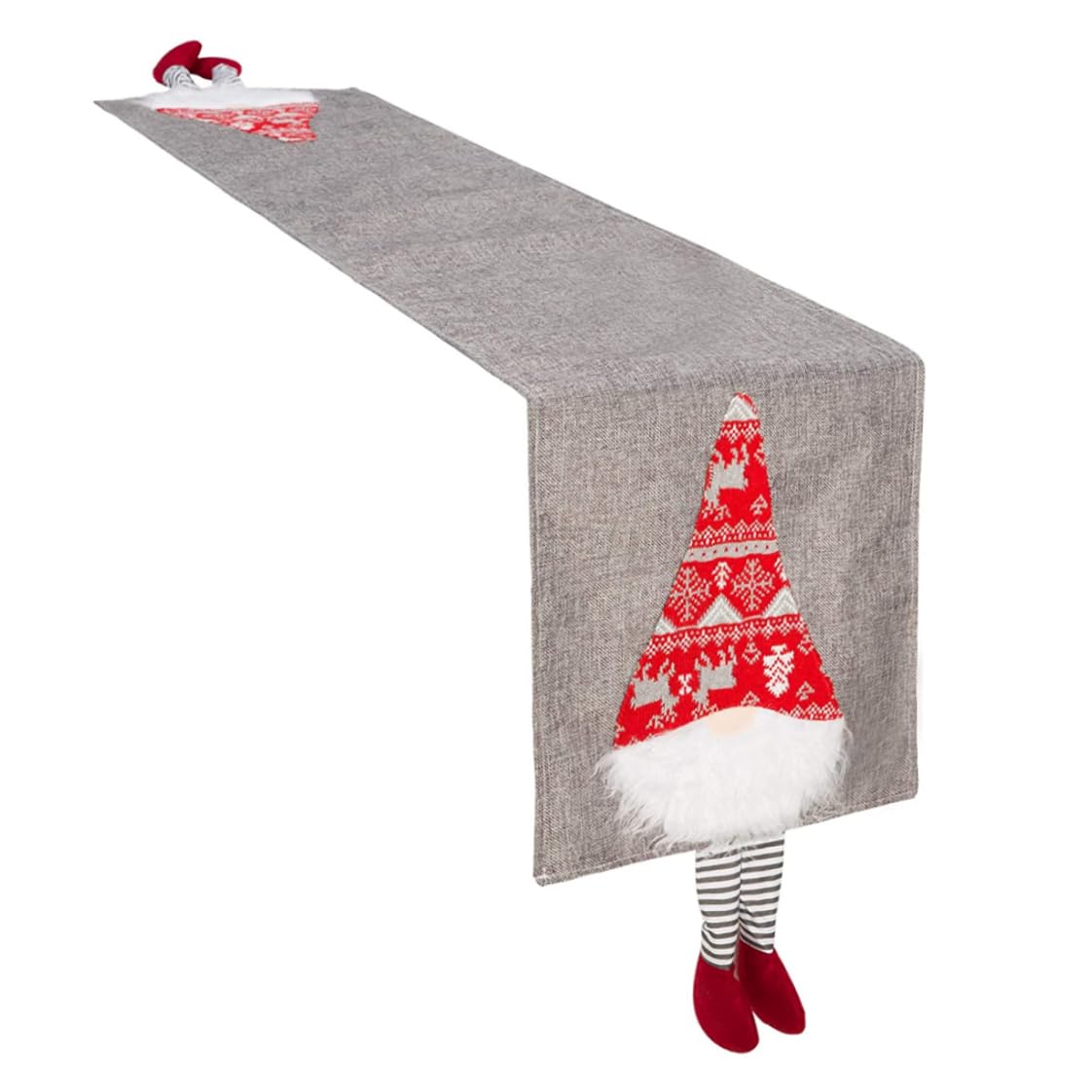 Runner de table de Noël Nobar gris idéal pour vos repas de fête en cuisine