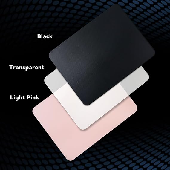 Glass Gaming Mouse Pad, Professional Artisan 350 * 260 * 3.2mm Large Black Mouse Pad Provides Improved Precision and Speed for Keyboard Mouse (Black)